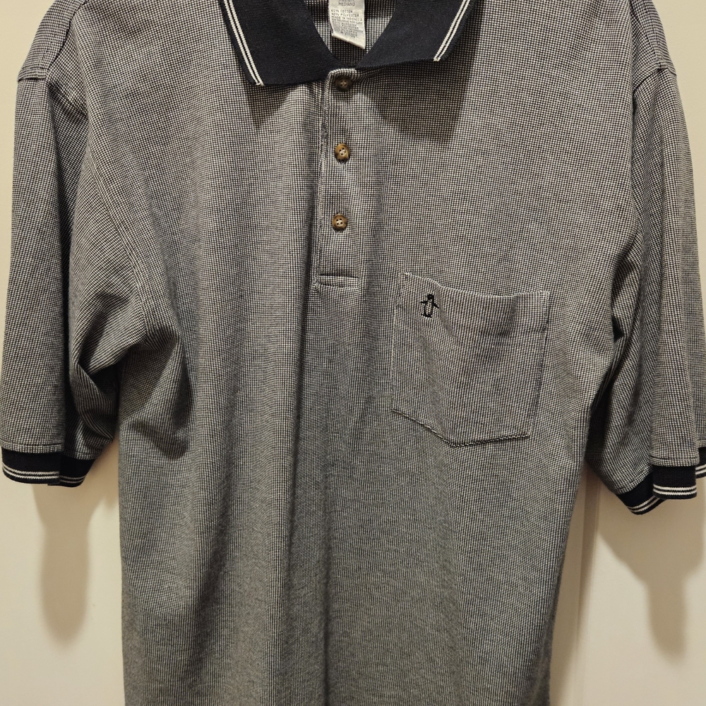 MUNSINGWEAR mens Short Sleeve Button Pullover Size Medium color GREY